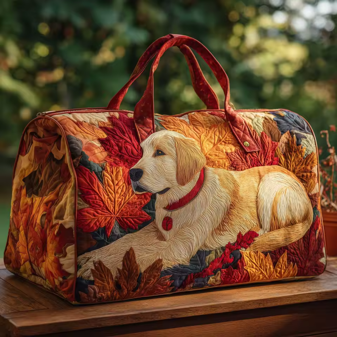 Quilted Dog Tote Bag