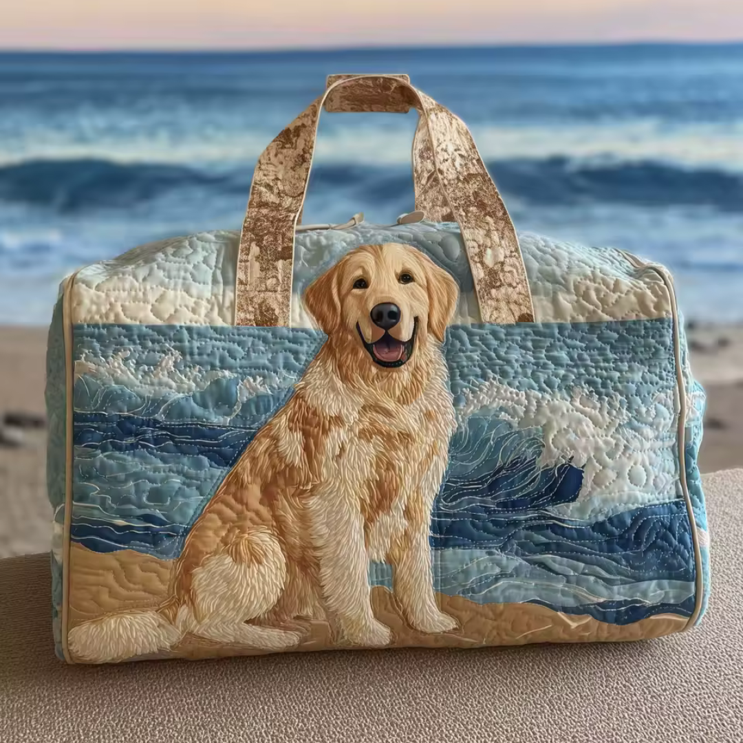 Quilted Dog Tote Bag